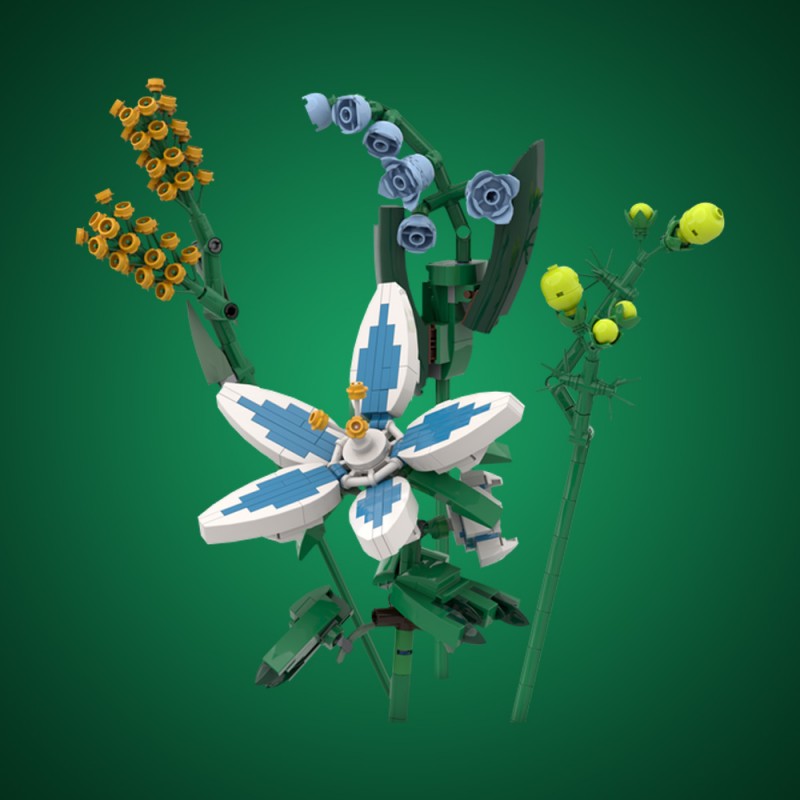 GOBRICKS MOC 215991 Zelda Flower Collection - YWOBB