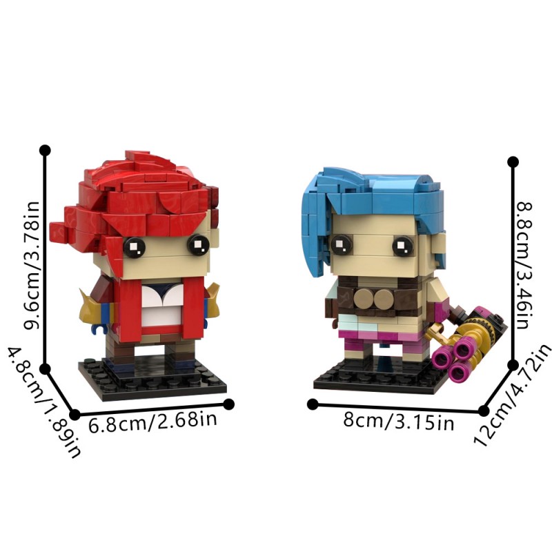 GOBRICKS MOC 211959 Jinx & Vi - YWOBB