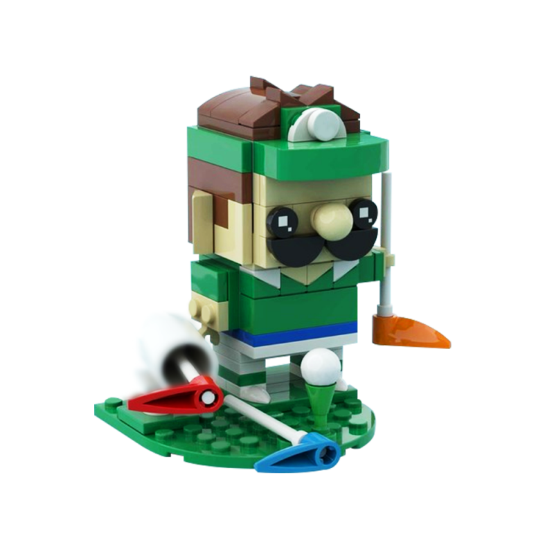 GOBRICKS MOC 216719 Luigi (Mario Golf Editon) - YWOBB