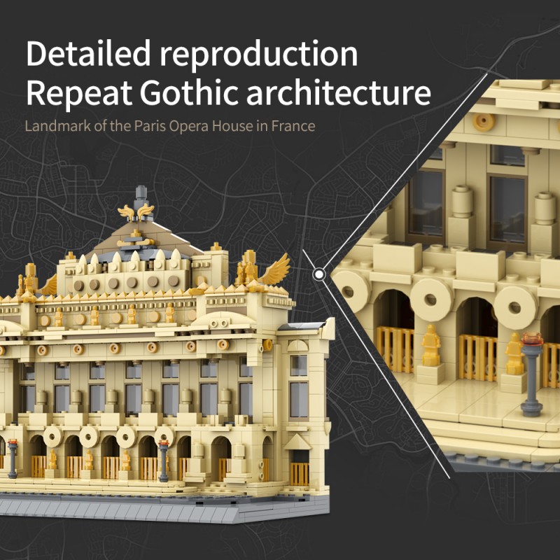 GOBRICKS MOC A1903 The Palais Garnier - Paris Opera - YWOBB