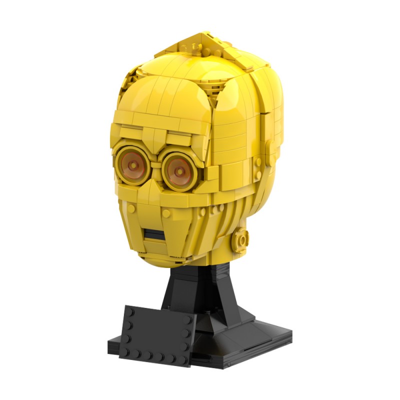 GOBRICKS MOC 141244 C-3PO head - YWOBB