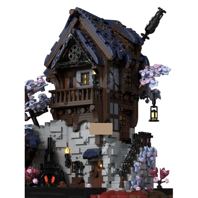GOBRICKS MOC 213181 Blacksmith / Forge - Medieval Fantasy Display - YWOBB