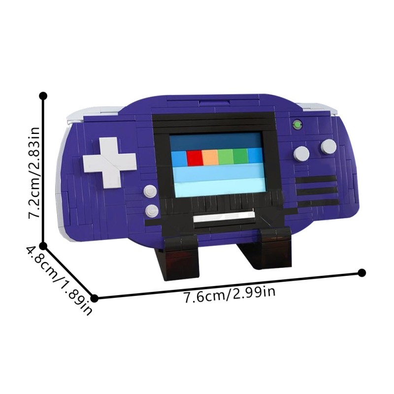 GOBRICKS MOC 208861 Nintendo Game Boy Advance — Indigo - YWOBB