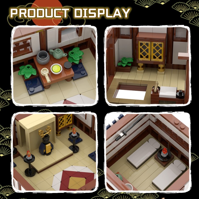 GOBRICKS MOC A2217 Japanese warrior castle - YWOBB