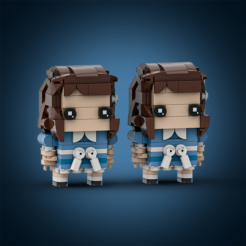 GOBRICKS MOC A1982Y01 The Shining Twins-Two Brickheads - YWOBB