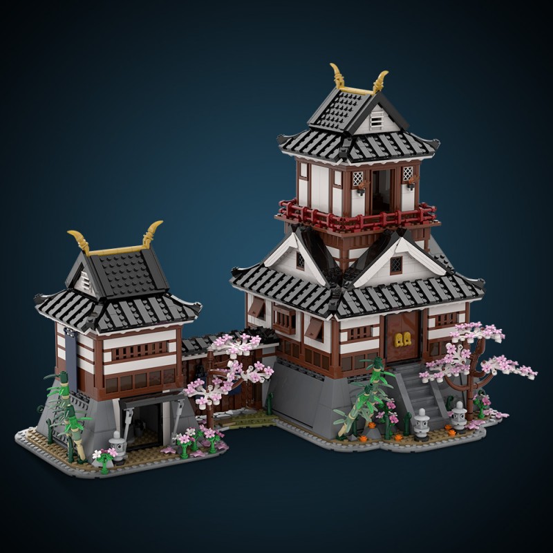 GOBRICKS MOC A2217 Japanese warrior castle - YWOBB