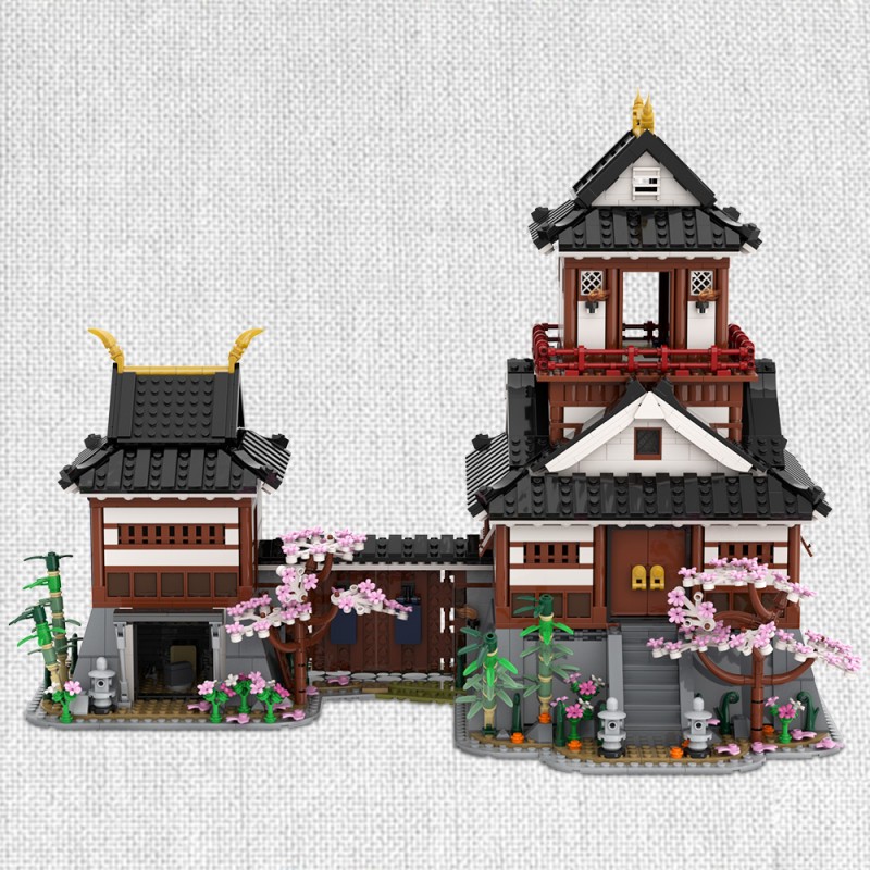 GOBRICKS MOC A2217 Japanese warrior castle - YWOBB