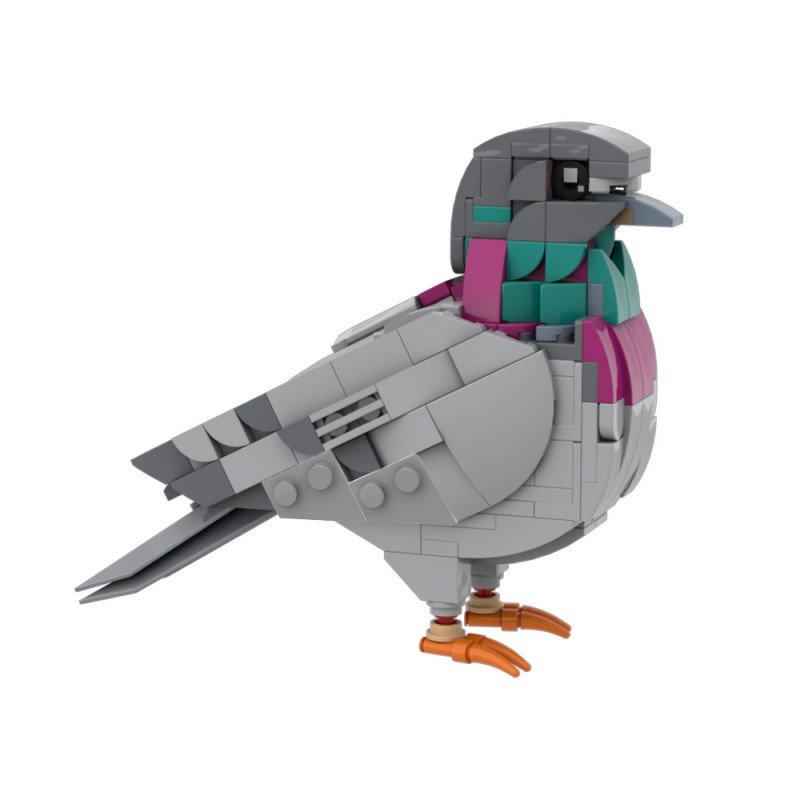 GOBRICKS MOC 208738 Feral Pigeon - YWOBB