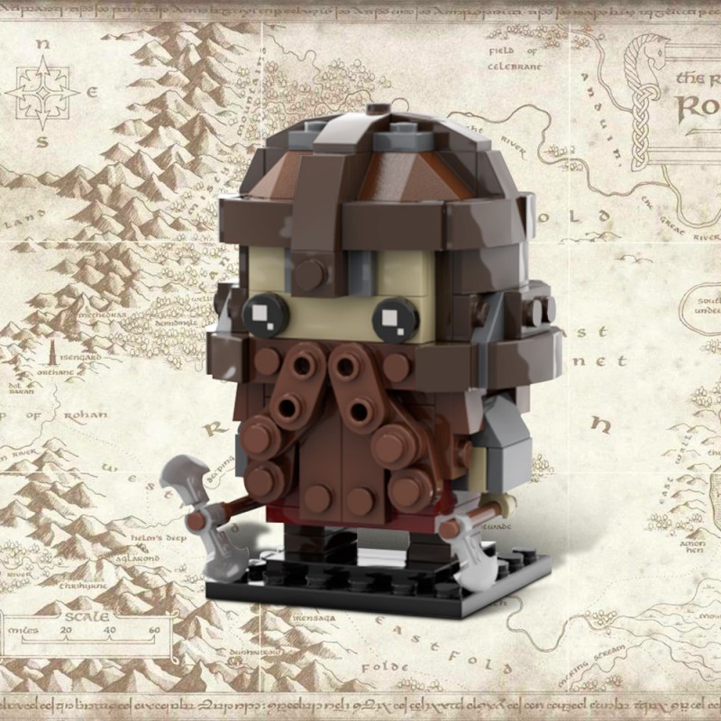 GOBRICKS MOC 99545 Gimli Brickheadz - YWOBB