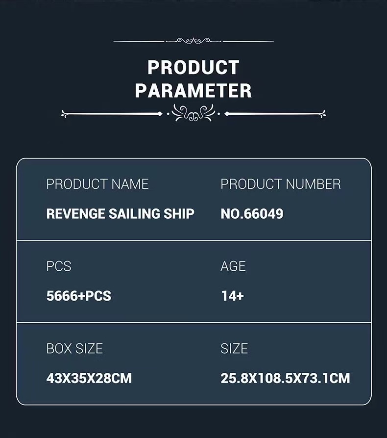 Reobrix 66049 Revenge Sailing Ship - YWOBB