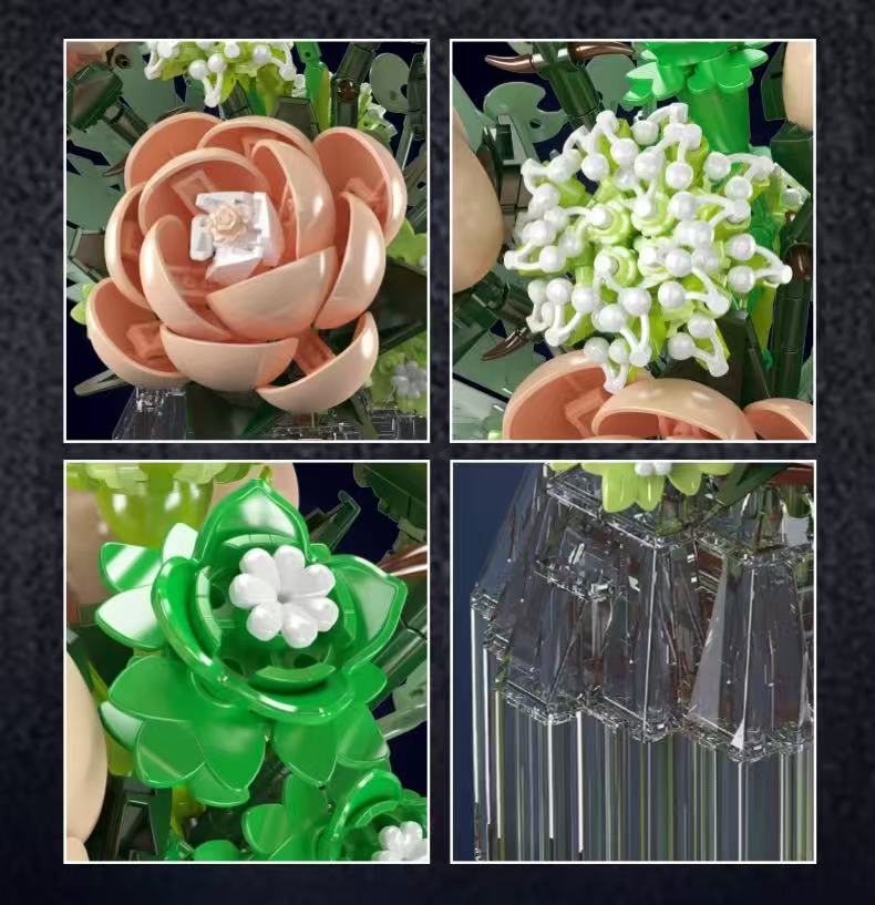 Mould King 24109 White Rose - YWOBB