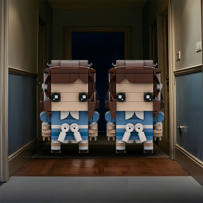 GOBRICKS MOC A1982Y01 The Shining Twins-Two Brickheads - YWOBB