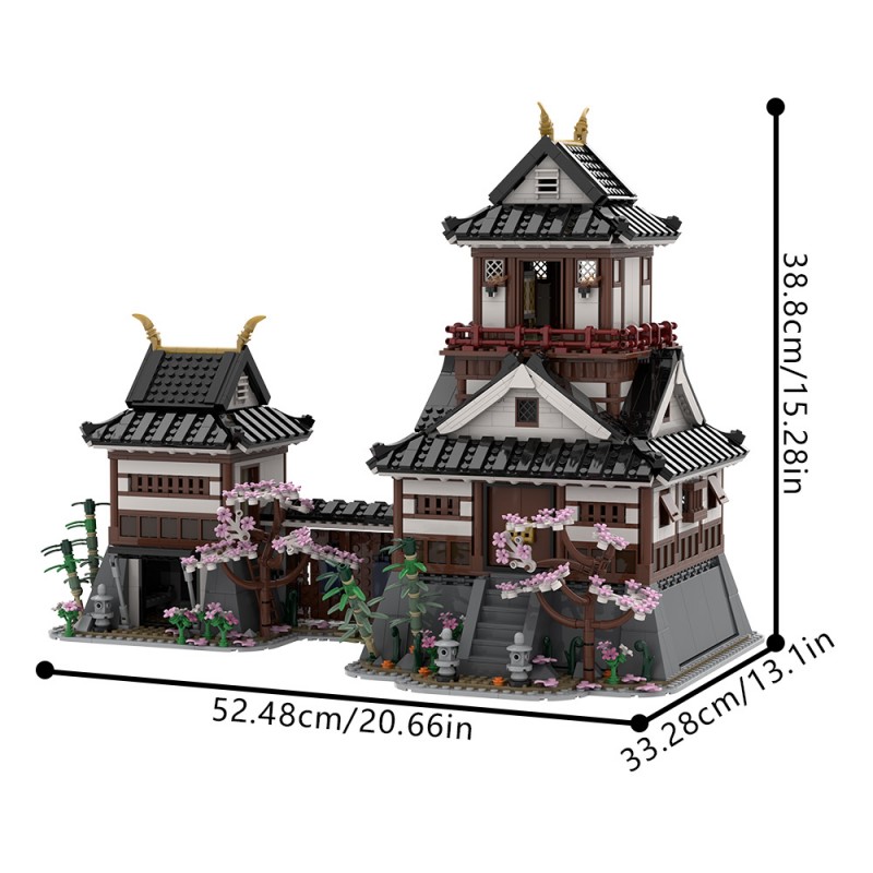 GOBRICKS MOC A2217 Japanese warrior castle - YWOBB
