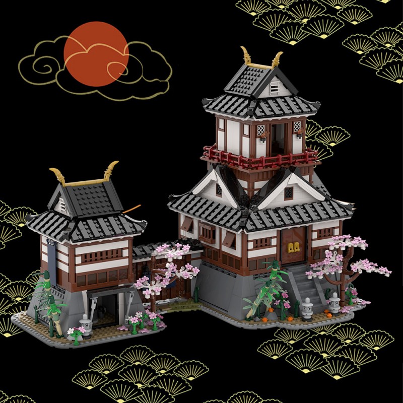 GOBRICKS MOC A2217 Japanese warrior castle - YWOBB