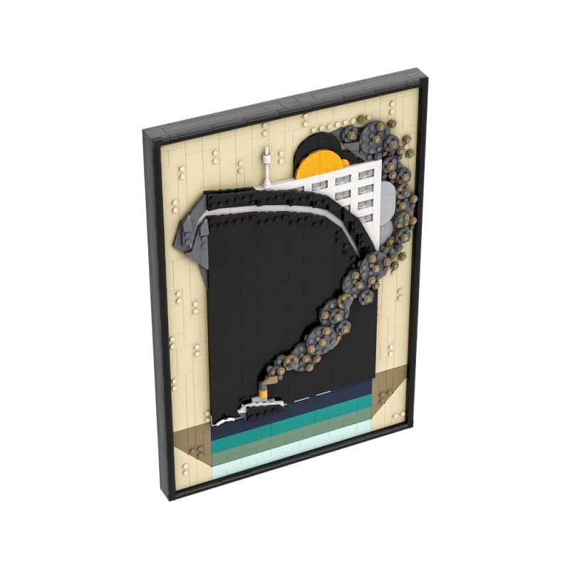 GOBRICKS MOC 205374 Ocean Liner Poster - YWOBB