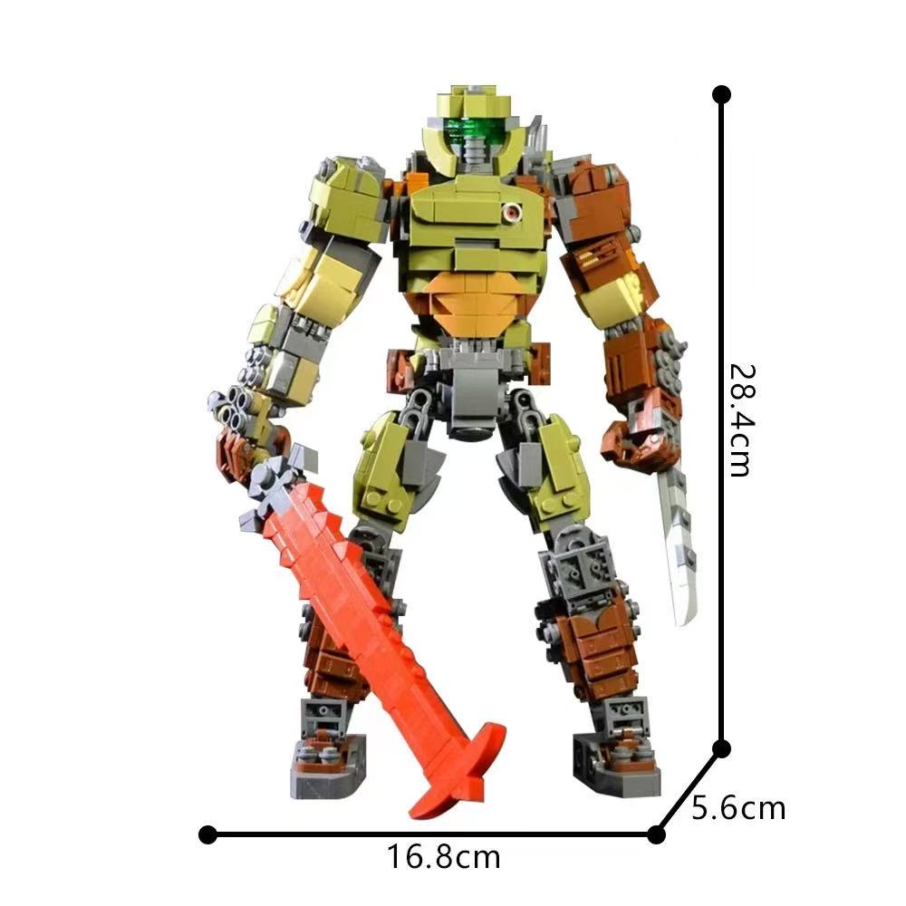 GOBRICKS MOC 215481 Doom Slayer - Doom Eternal - YWOBB