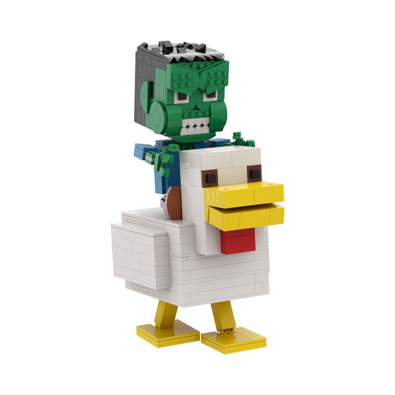 GOBRICKS MOC A2159Y03 Big money chicken knight - YWOBB