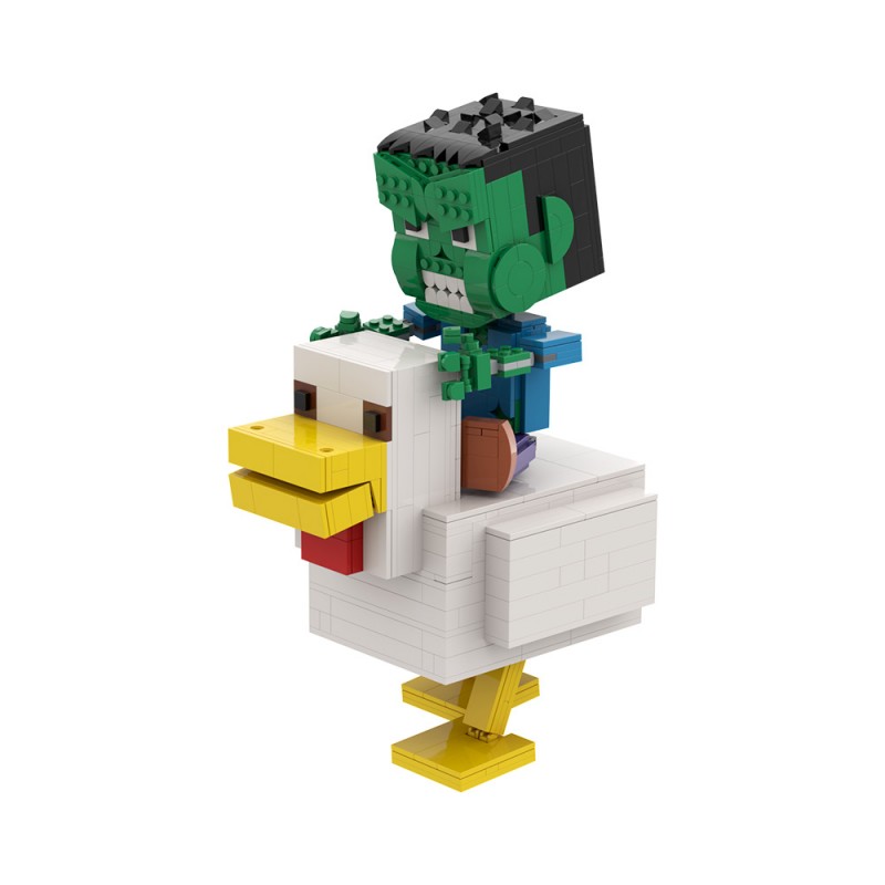 GOBRICKS MOC A2159Y03 Big money chicken knight - YWOBB