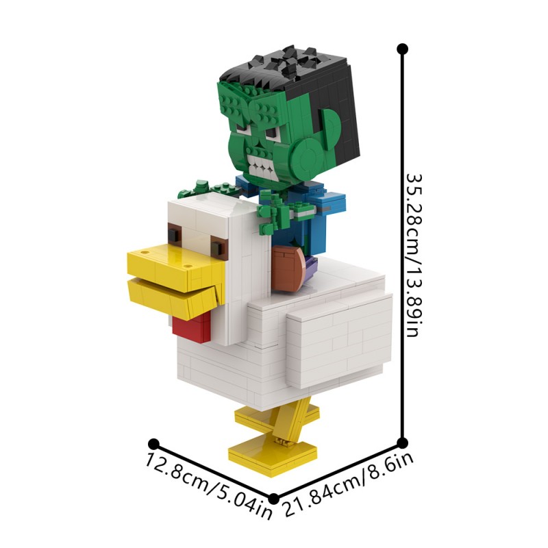 GOBRICKS MOC A2159Y03 Big money chicken knight - YWOBB