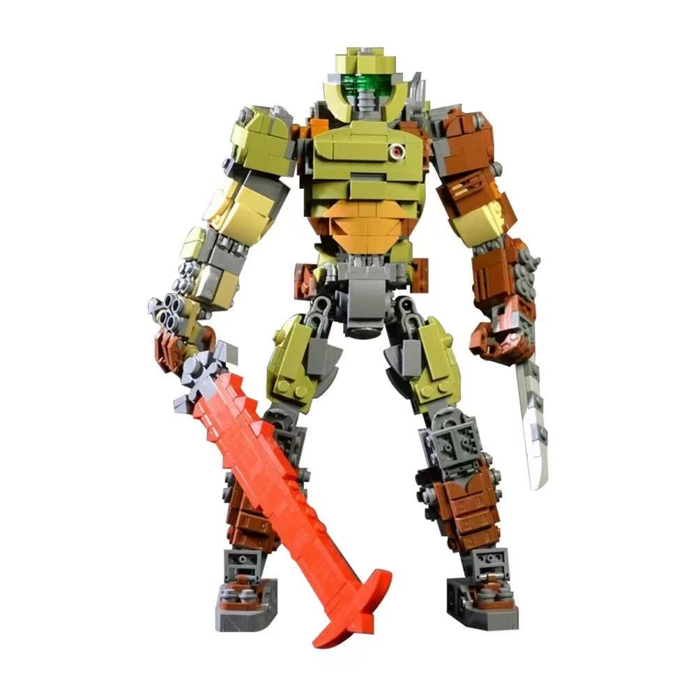 GOBRICKS MOC 215481 Doom Slayer - Doom Eternal - YWOBB