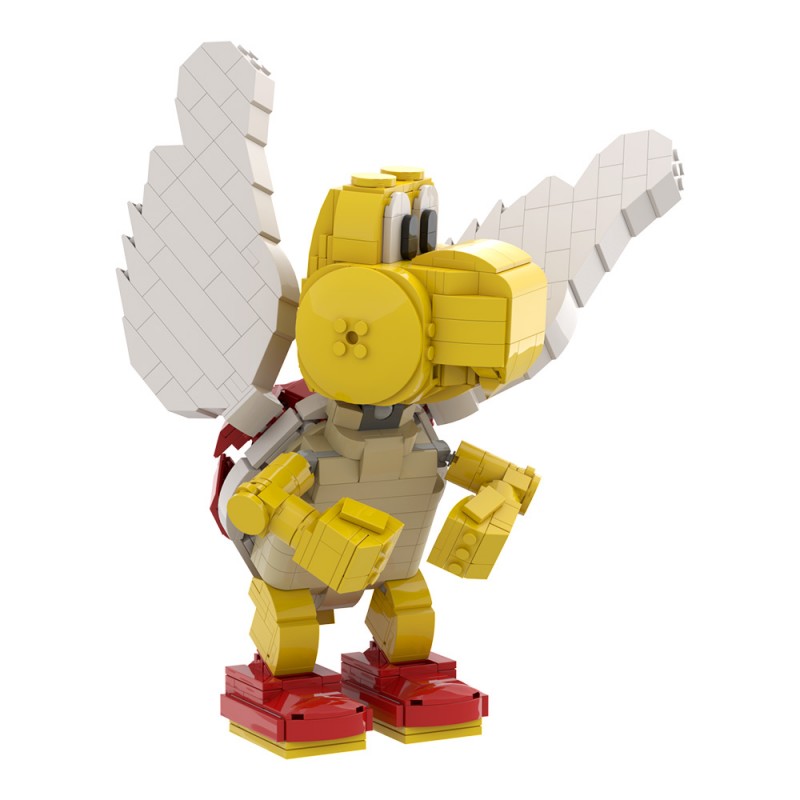 GOBRICKS MOC 160717 Red Koopa Paratroopa - Posable Display Figure 01 - Super Mario Bros - YWOBB