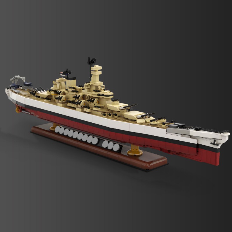 GOBRICKS MOC 202012 Iowa Class Battleship USS Wisconsin - YWOBB