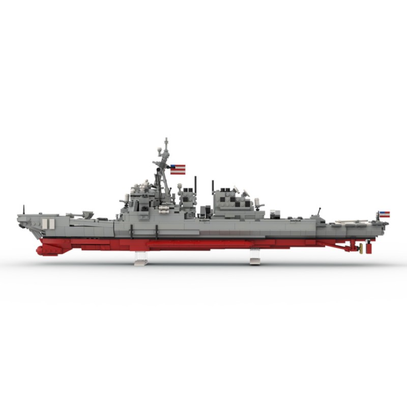 GOBRICKS MOC 205398 DDG 51 Arleigh Burke - Flight I version - YWOBB
