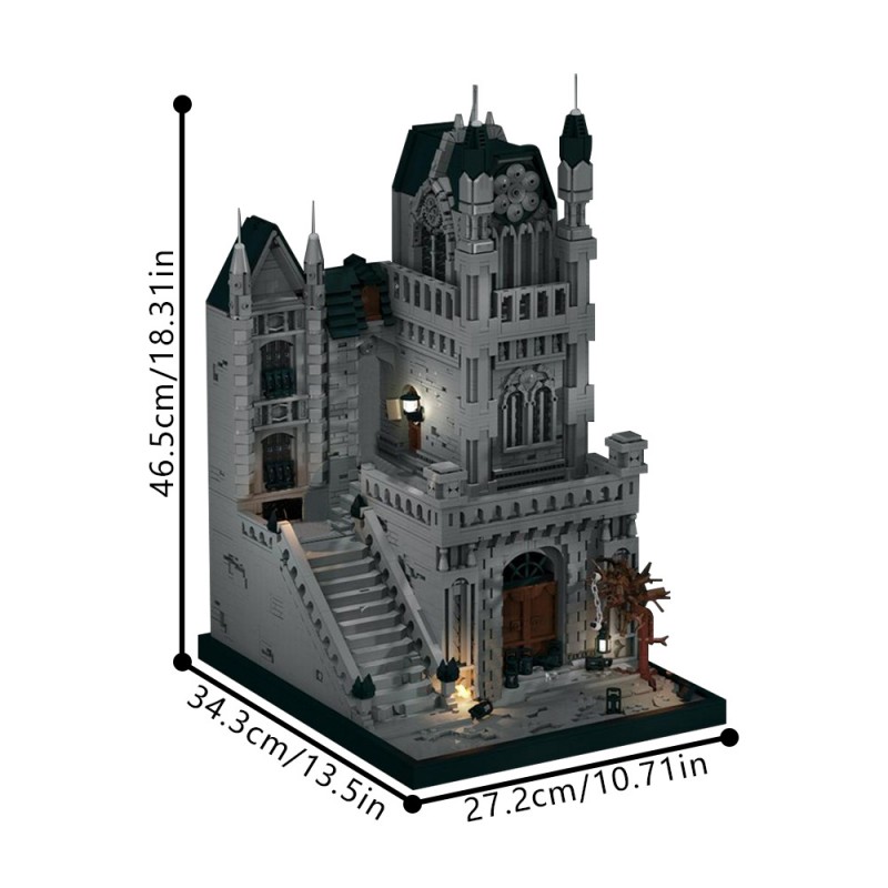 GOBRICKS MOC 155744 The streets of Yharnam - YWOBB