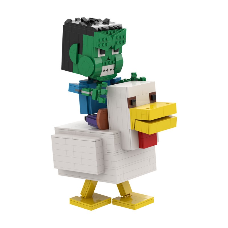 GOBRICKS MOC A2159Y03 Big money chicken knight - YWOBB