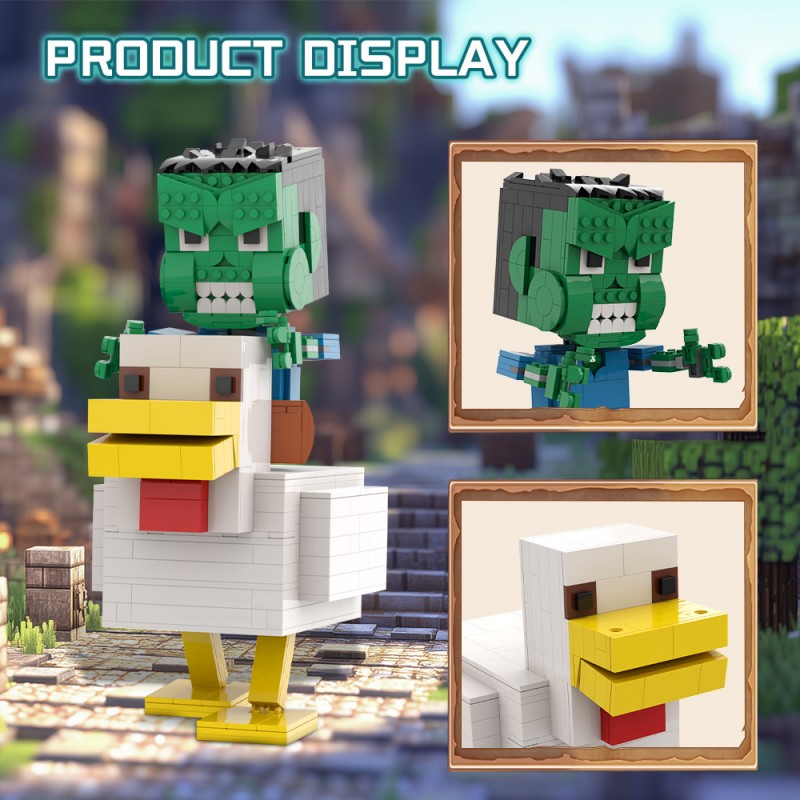 GOBRICKS MOC A2159Y03 Big money chicken knight - YWOBB