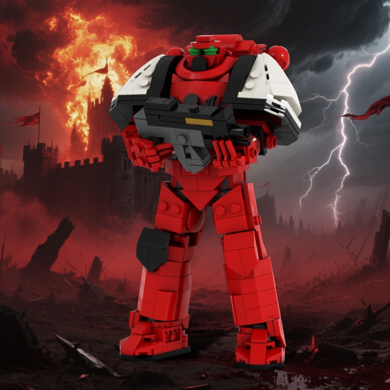 GOBRICKS MOC 205030 Modular Warhammer 40K Space Marine Blood Raven - YWOBB