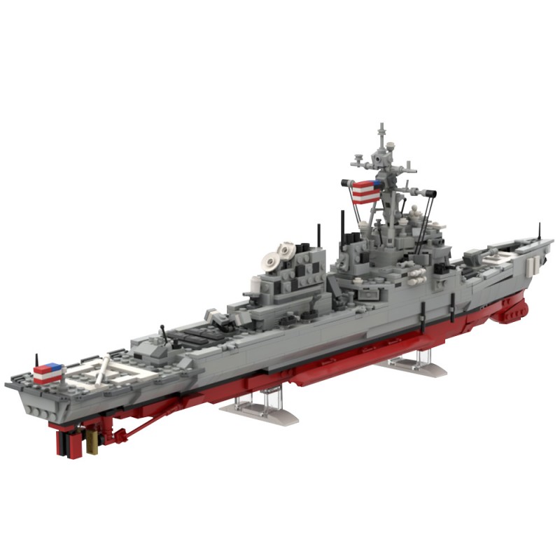 GOBRICKS MOC 205398 DDG 51 Arleigh Burke - Flight I version - YWOBB