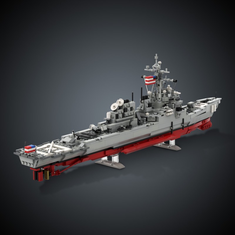 GOBRICKS MOC 205398 DDG 51 Arleigh Burke - Flight I version - YWOBB