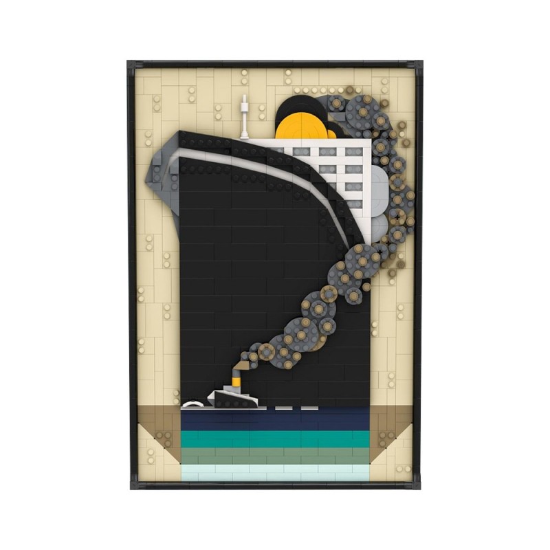GOBRICKS MOC 205374 Ocean Liner Poster - YWOBB