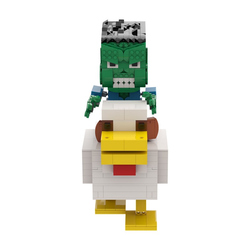 GOBRICKS MOC A2159Y03 Big money chicken knight - YWOBB