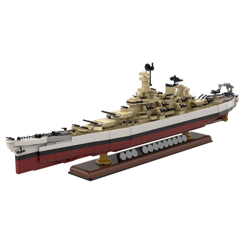 GOBRICKS MOC 202012 Iowa Class Battleship USS Wisconsin - YWOBB