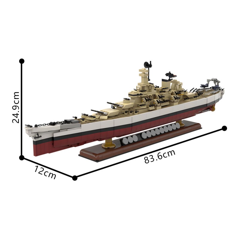 GOBRICKS MOC 202012 Iowa Class Battleship USS Wisconsin - YWOBB