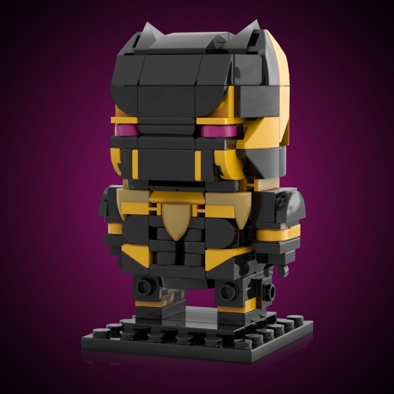 GOBRICKS MOC 208410 Marvel Rivals - Black Panther Brickheadz - YWOBB