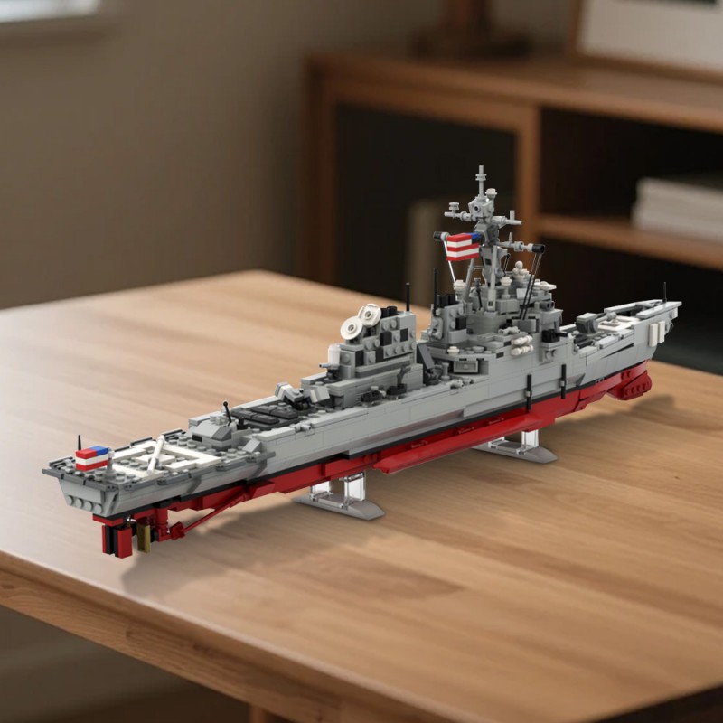 GOBRICKS MOC 205398 DDG 51 Arleigh Burke - Flight I version - YWOBB
