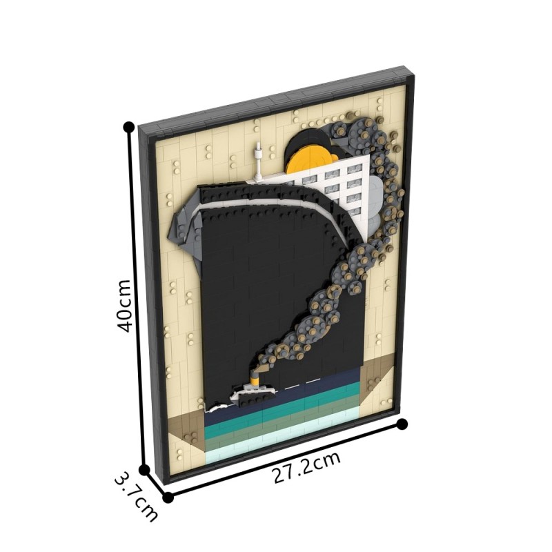 GOBRICKS MOC 205374 Ocean Liner Poster - YWOBB