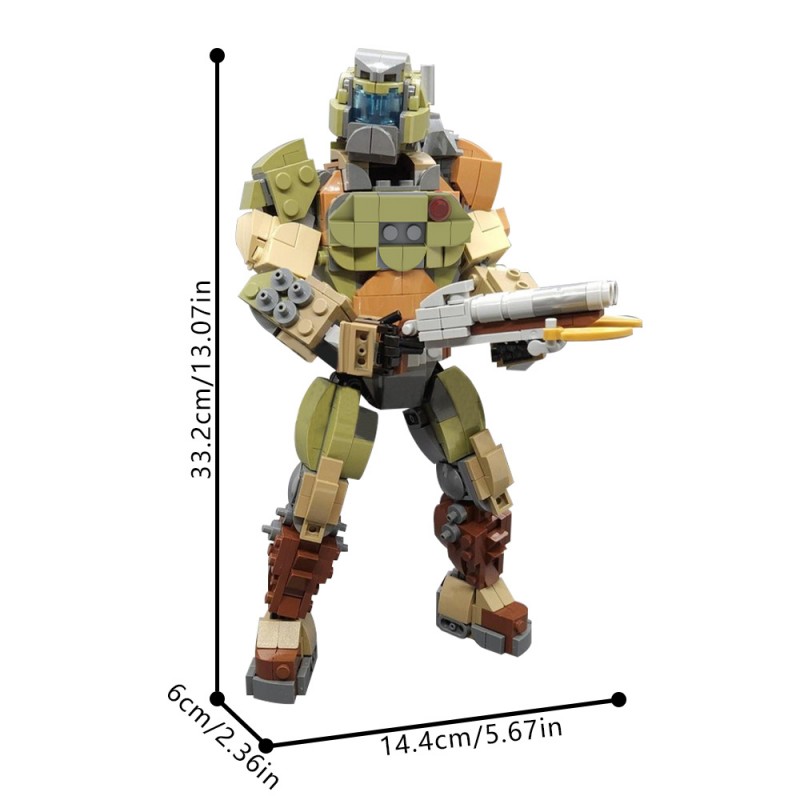 GOBRICKS MOC 211688 The Doom Slayer - YWOBB