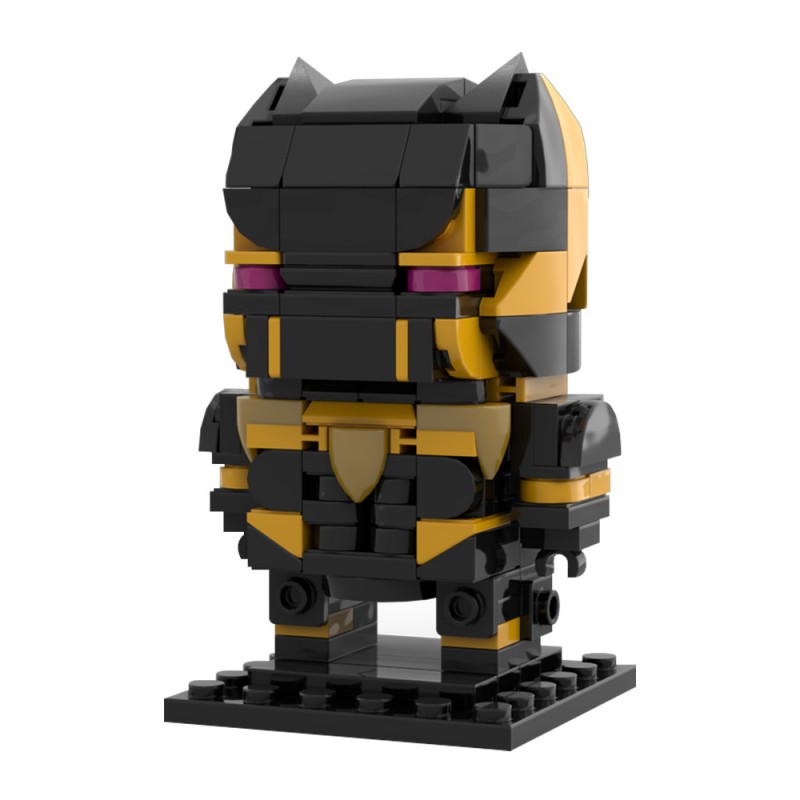 GOBRICKS MOC 208410 Marvel Rivals - Black Panther Brickheadz - YWOBB