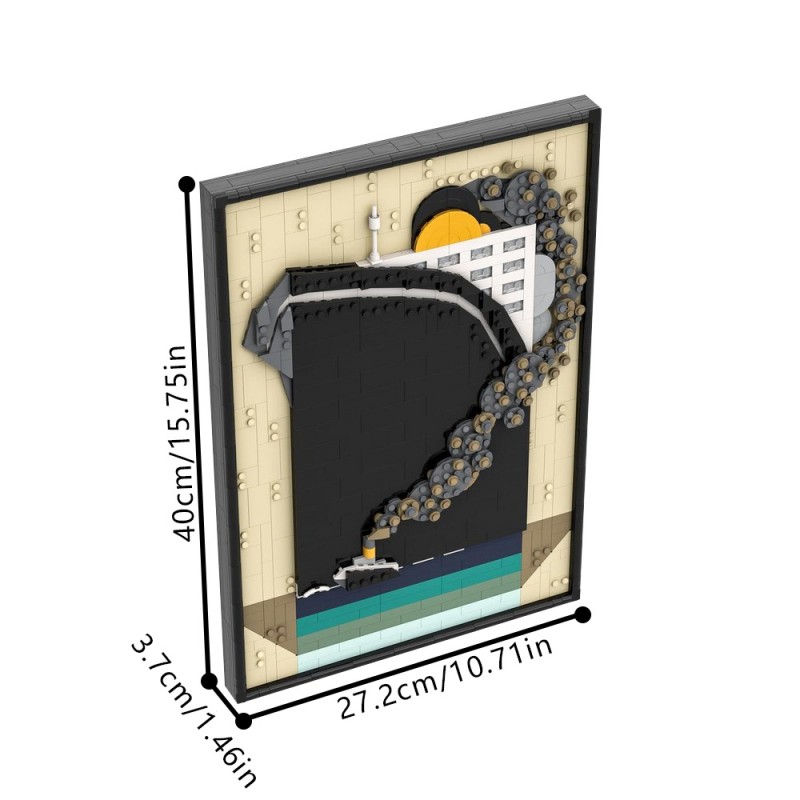 GOBRICKS MOC 205374 Ocean Liner Poster - YWOBB