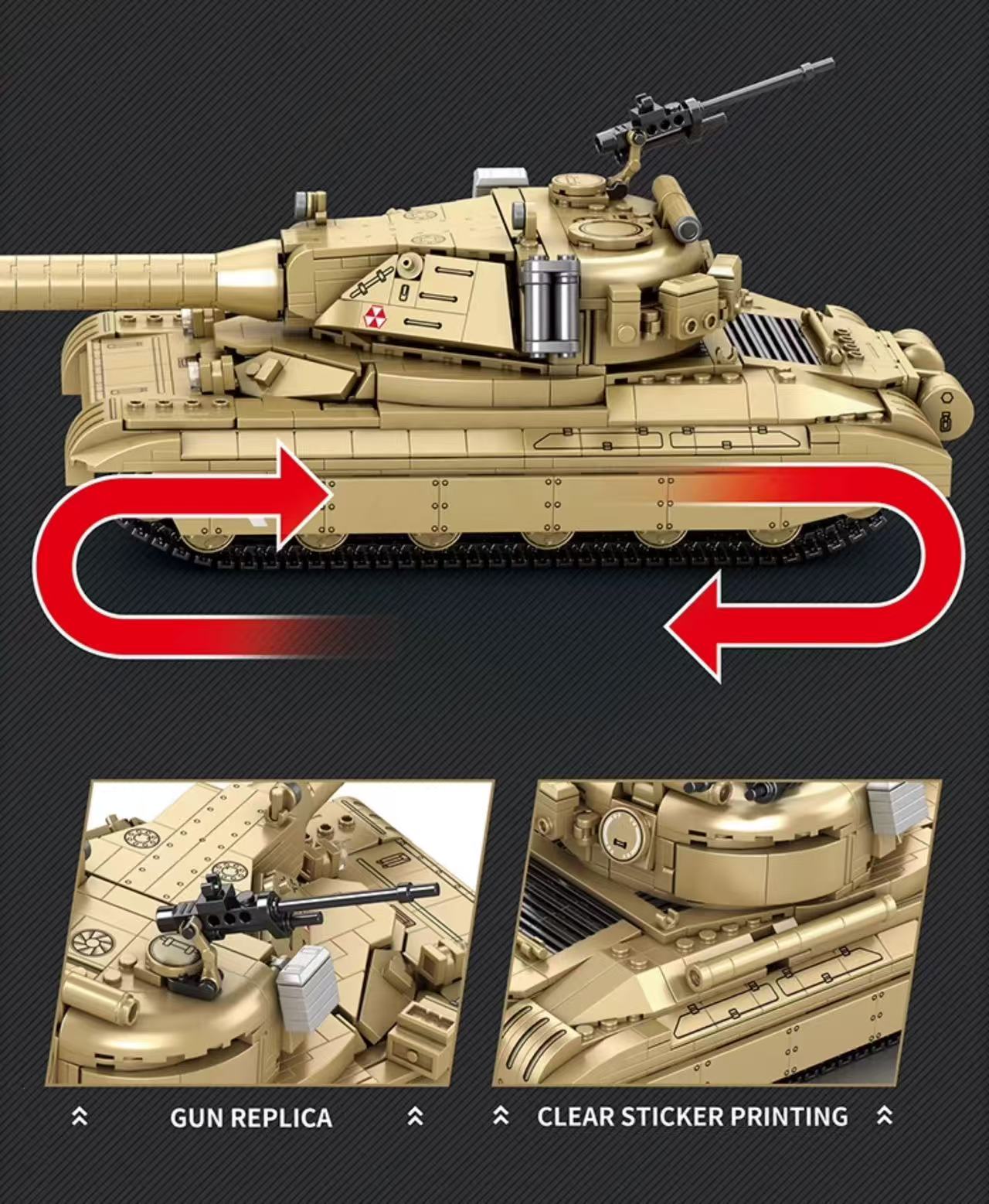 Reobrix 77036 1:28 60tp Main Battle Tank - YWOBB