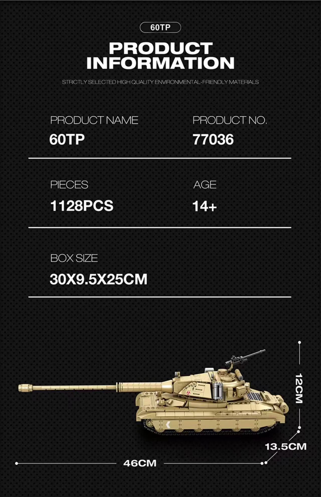 Reobrix 77036 1:28 60tp Main Battle Tank - YWOBB