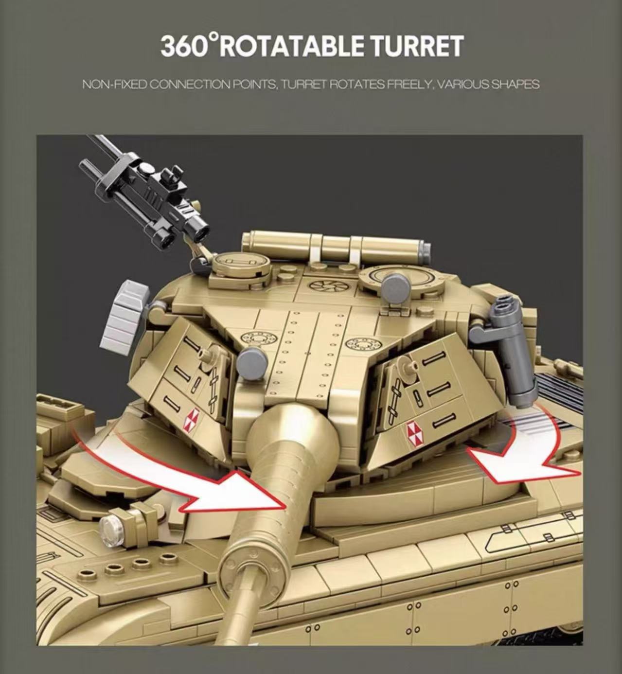 Reobrix 77036 1:28 60tp Main Battle Tank - YWOBB