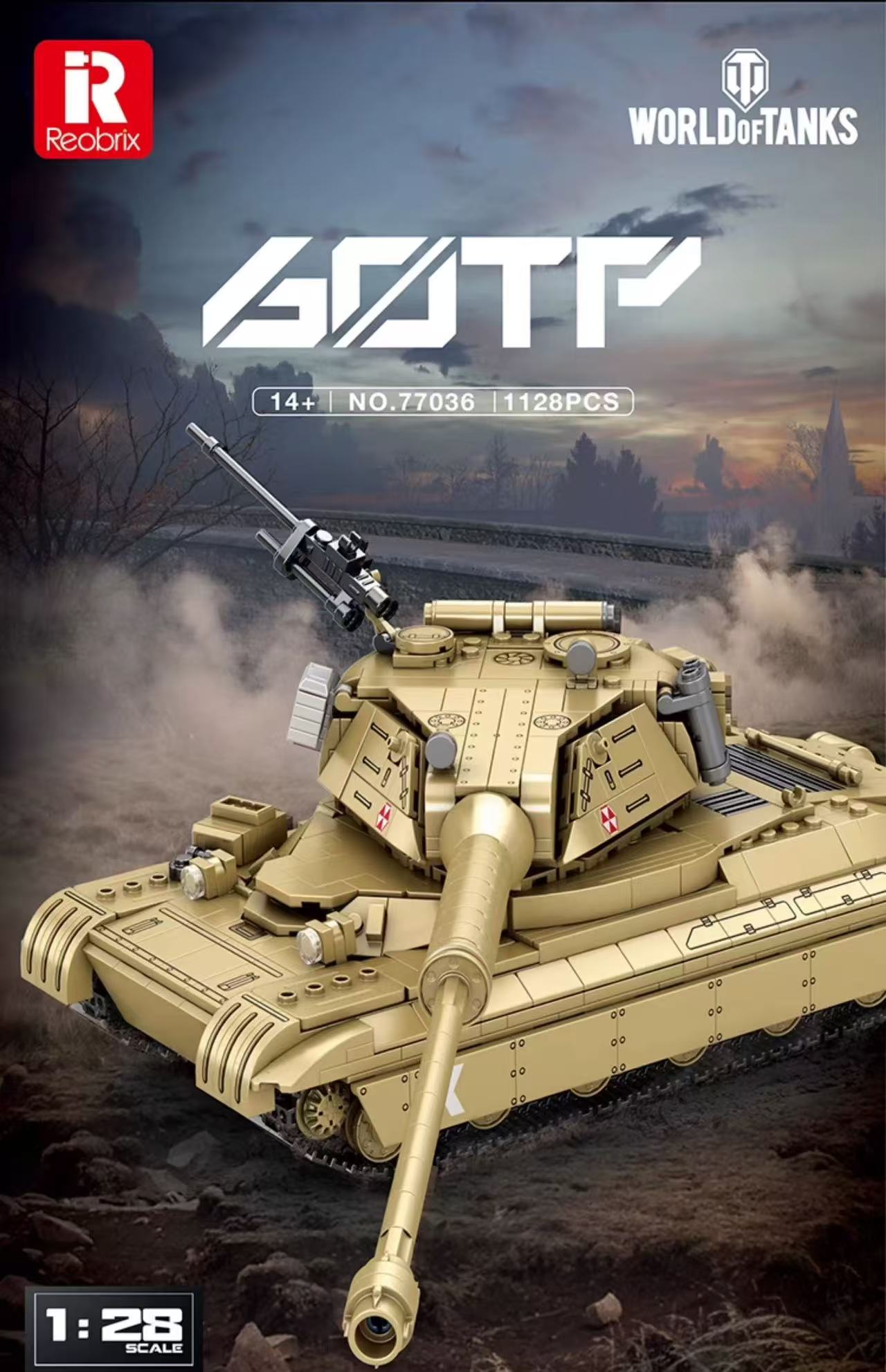 Reobrix 77036 1:28 60tp Main Battle Tank - YWOBB