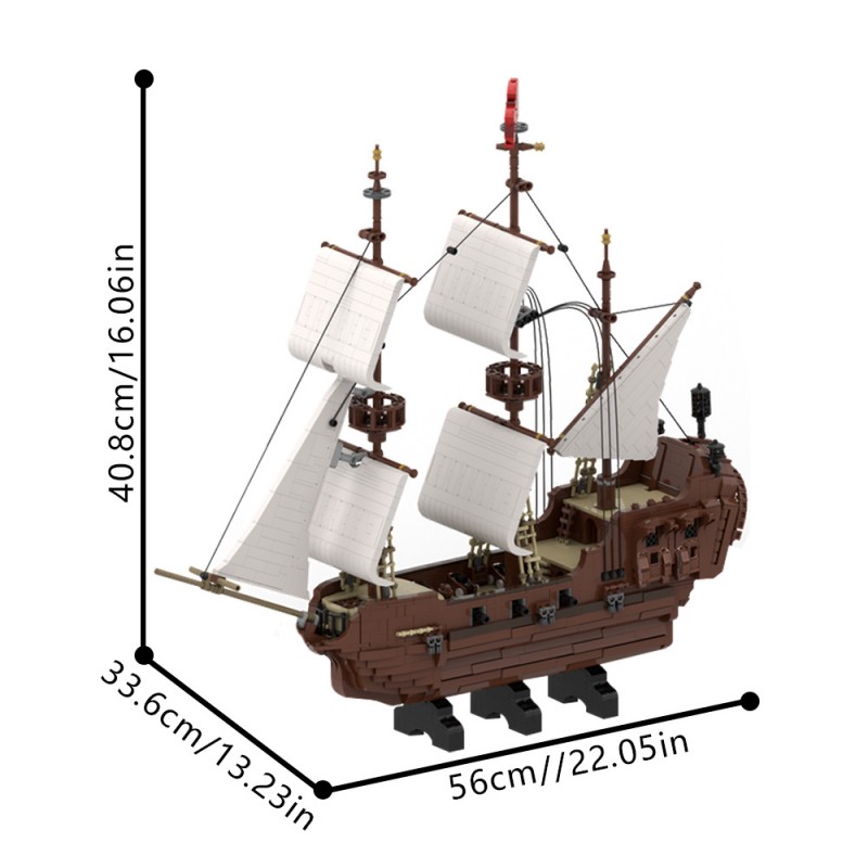 GOBRICKS MOC 194708 lovely tall ship - YWOBB
