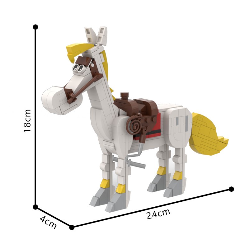 GOBRICKS MOC 204700 Lucky Luke - Jolly Jumper - YWOBB
