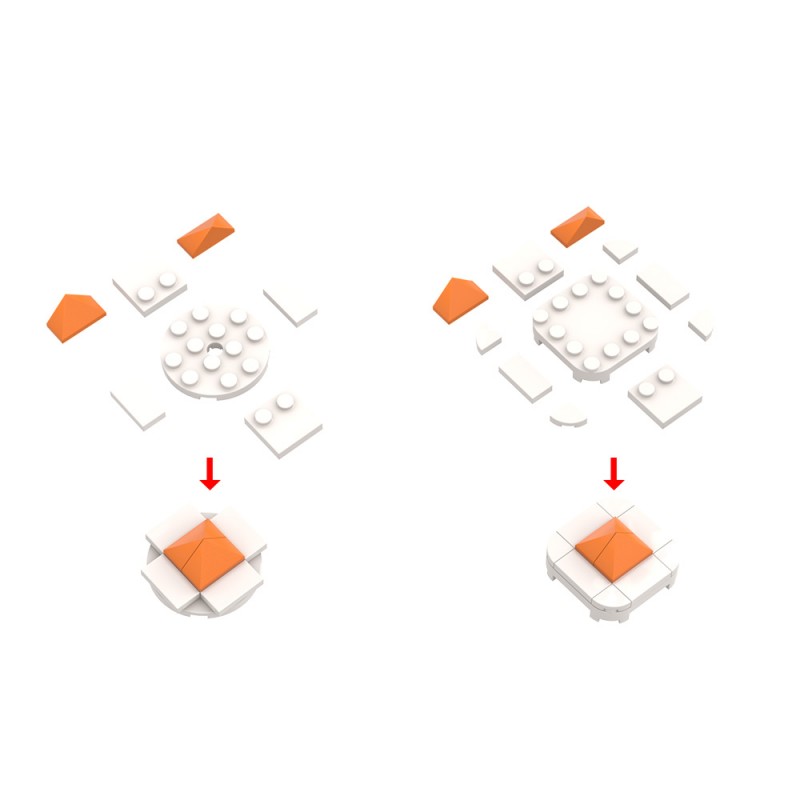 GOBRICKS MOC 183760 Cathedral of Florence 1:800 - YWOBB